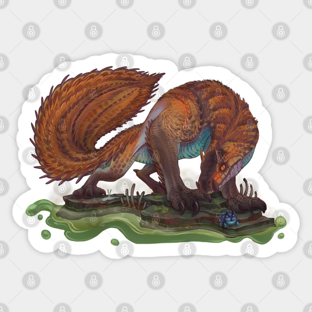 Fanged Wyvern - Viper Tobi-Kadachi Sticker by Wagglezags